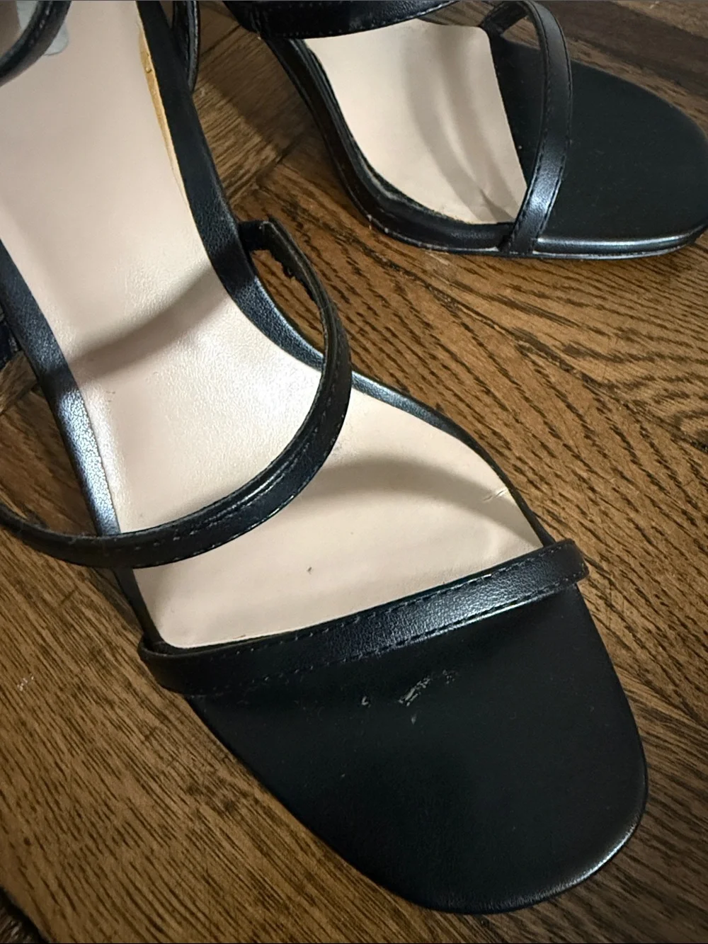 Black Strappy High Heel Sandals